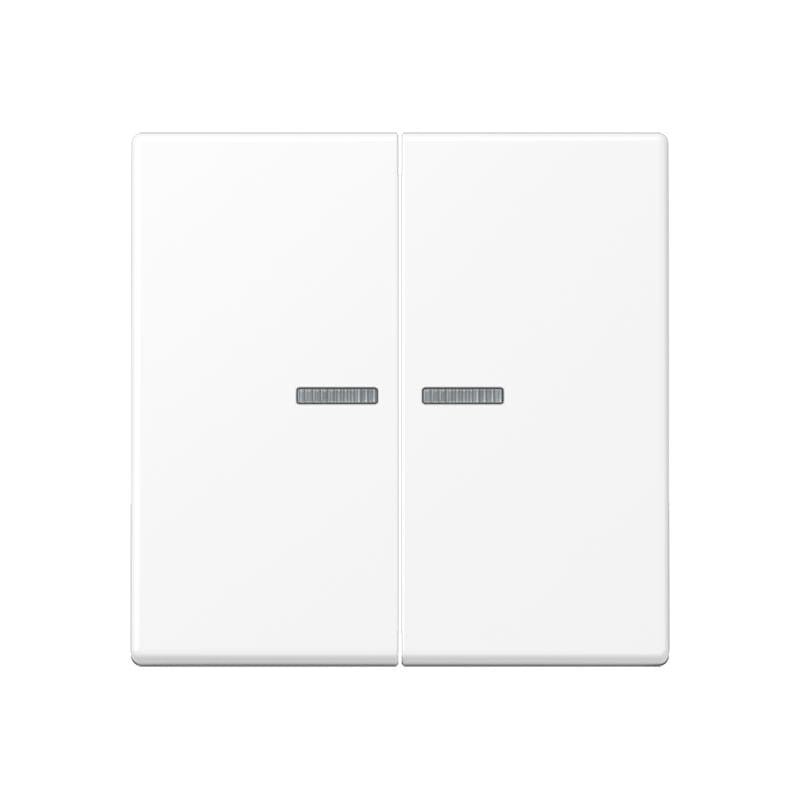 Jung - Enjo double touche à voyant pour méca BP-BCU F10 A10xxxST / A 500 Blanc mat