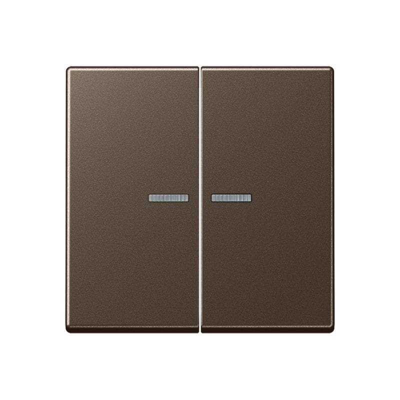 Jung - Enjo double touche à voyant pour mécanisme BP-BCU F10 A10xxxST / A 500 Moka