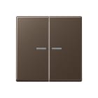 Jung - Enjo double touche à voyant pour mécanisme BP-BCU F10 A10xxxST / A 500 Moka