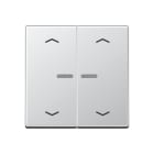 Jung - Enjo double touche avec flèches et voyant méc BP-BCU A10xxxST/ A 500 Aluminium