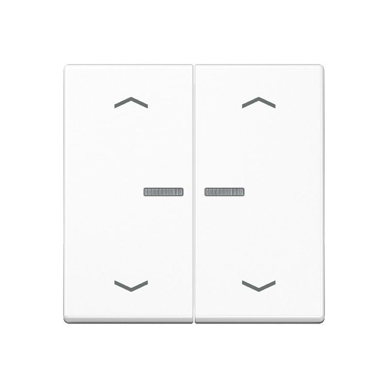 Jung - Enjo double touche avec flèches et voyant pour méc BP-BCU A10xxxST/ A 500 Blanc