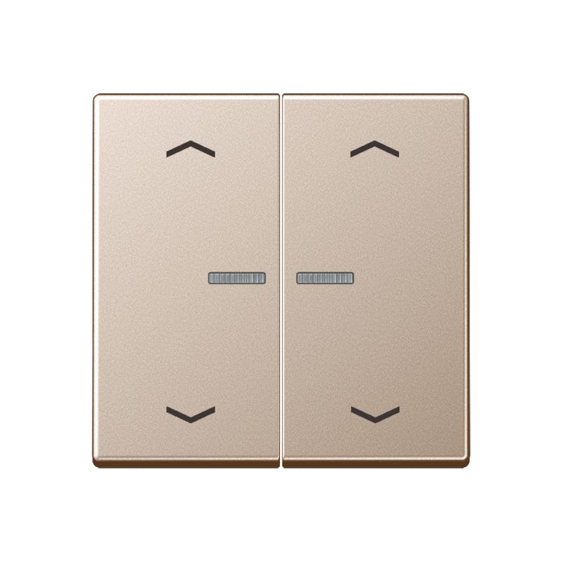 Jung - Enjo double touche avec flèches et voyant méc BP-BCU A10xxxST/ A 500 Champagne