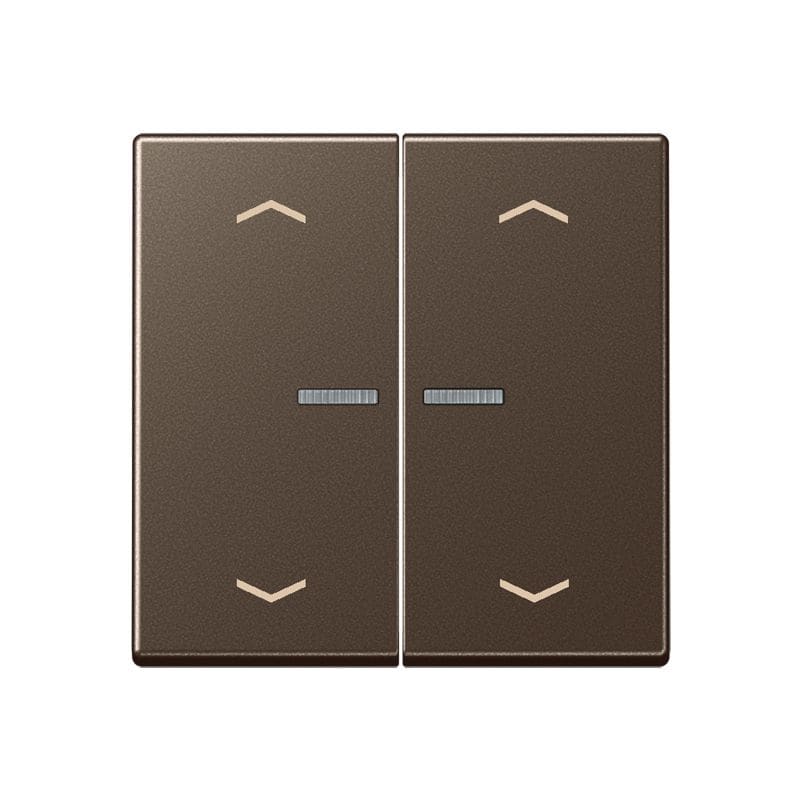 Jung - Enjo double touche avec flèches et voyant pour méc BP-BCU A10xxxST/ A 500 Moka