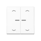 Jung - Enjo double touche avec flèches et voyant pour méc BP-BCU A10xxxST/ A 500 Blanc