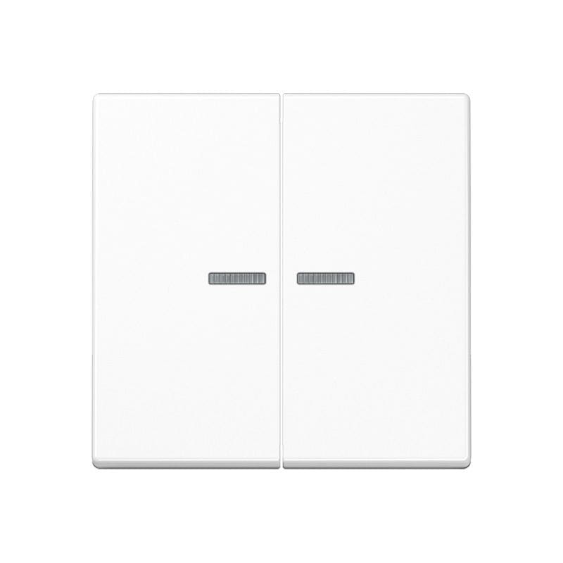 Jung - Enjo double touche à voyant pour mécanisme BP-BCU F10 A10xxxST / A 500 Blanc