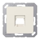 Jung - Enjoliveur RJ 45 simple / A 500 Ivoire pour Modular Jack