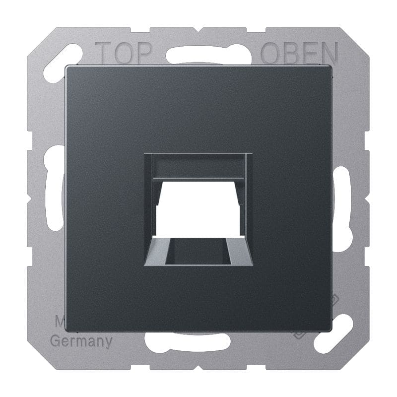 Jung - Enjoliveur RJ 45 simple / A 500 Anthracite pour Modular Jack