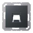Jung - Enjoliveur RJ 45 simple / A 500 Anthracite pour Modular Jack