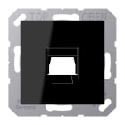 Jung - Enjoliveur RJ 45 simple / A 500 Noir pour Modular Jack