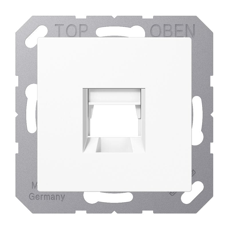 Jung - Enjoliveur RJ 45 simple / A 500 Blanc pour Modular Jack