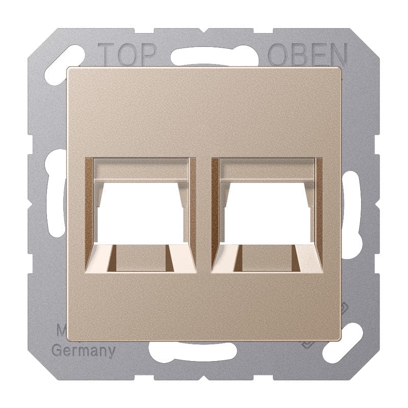 Jung - Enjo pour deux noyaux Modular Jack / A 500 Champagne