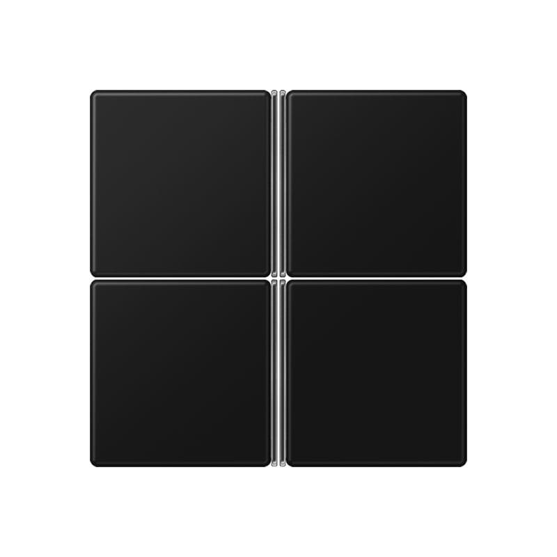 Jung - Module de touche 4 voies, complet / A 500 noir mat