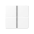 Jung - Module de touche 4 voies, complet / A 500 blanc mat