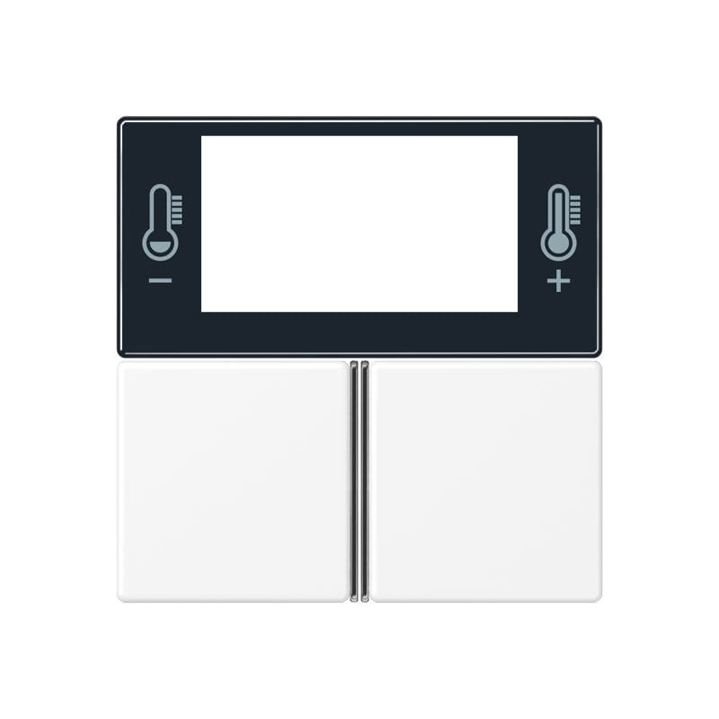 Jung - Module de touche 2 voies pour TH digital, complet / A 500 blanc mat