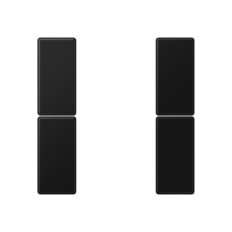 Jung - Module F50 de touche 2 voies, complet / A 500 noir mat