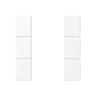Jung - Module F50 de touche 3 voies, complet / A 500 blanc mat
