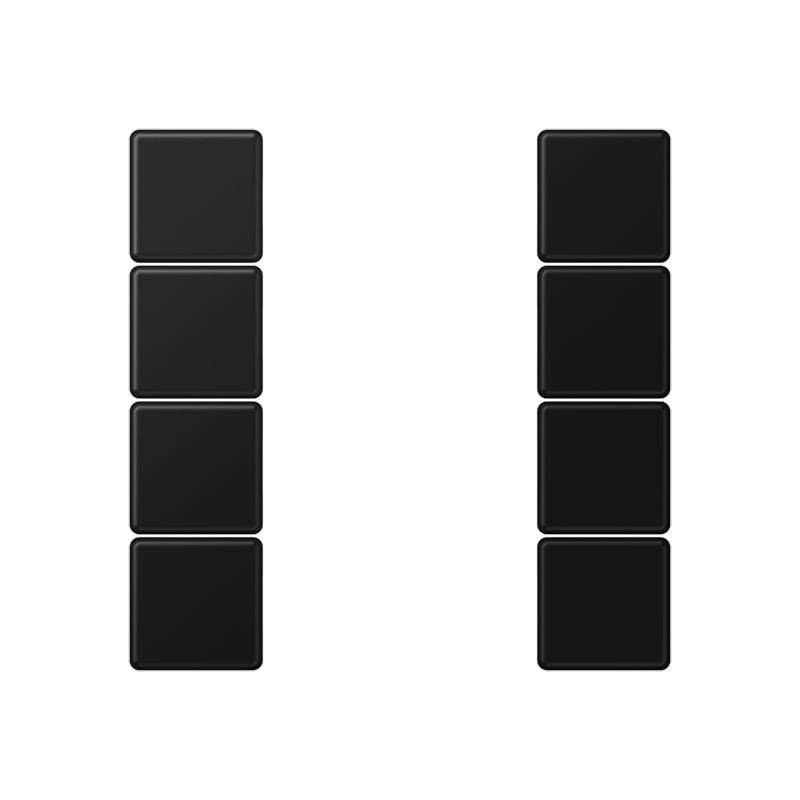Jung - Module F50 de touche 4 voies, complet / A 500 noir mat