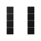 Jung - Module F50 de touche 4 voies, complet / A 500 noir mat
