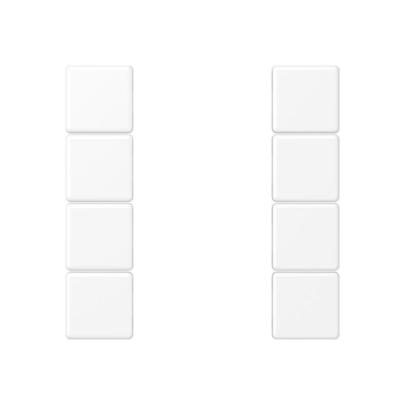 Jung - Module F50 de touche 4 voies, complet / A 500 blanc mat