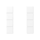 Jung - Module F50 de touche 4 voies, complet / A 500 blanc mat