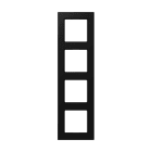 Jung - Cadre de finition 4 postes / Série A 550 noir mat