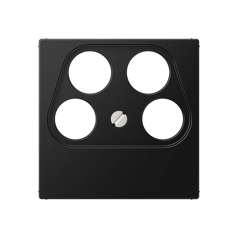 Jung - Enjoliveur prise TV-FM-2xSAT / A 500 noir mat