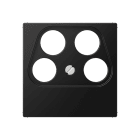 Jung - Enjoliveur prise TV-FM-2xSAT / A 500 noir mat