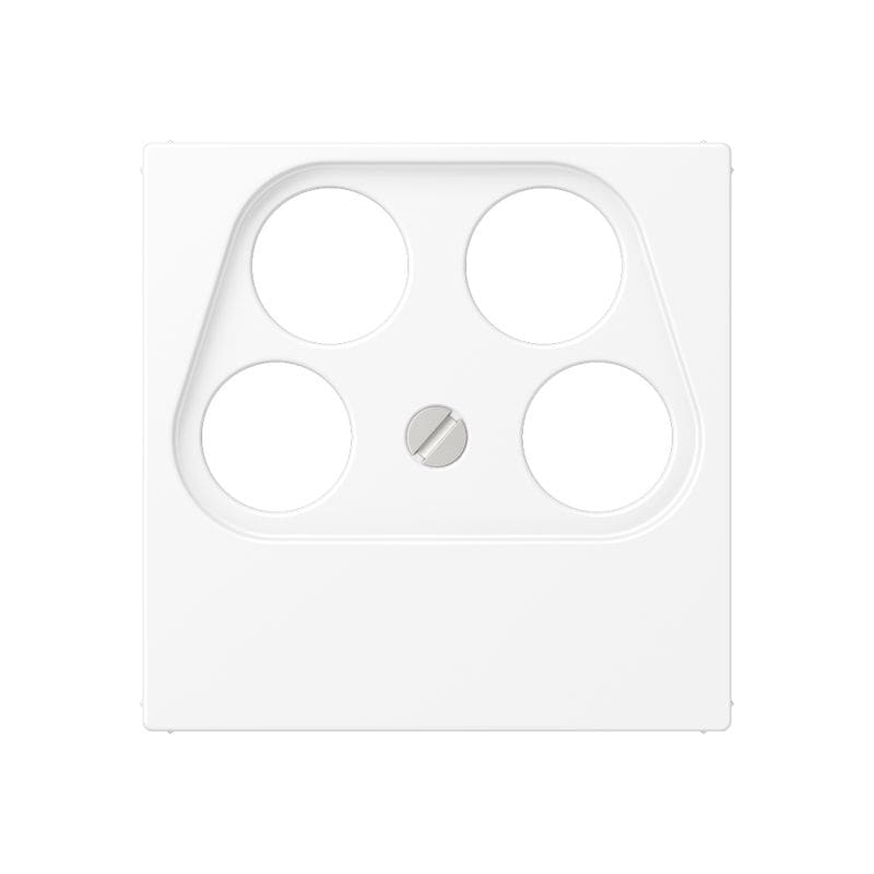 Jung - Enjoliveur prise TV-FM-2xSAT / série A 500 blanc mat