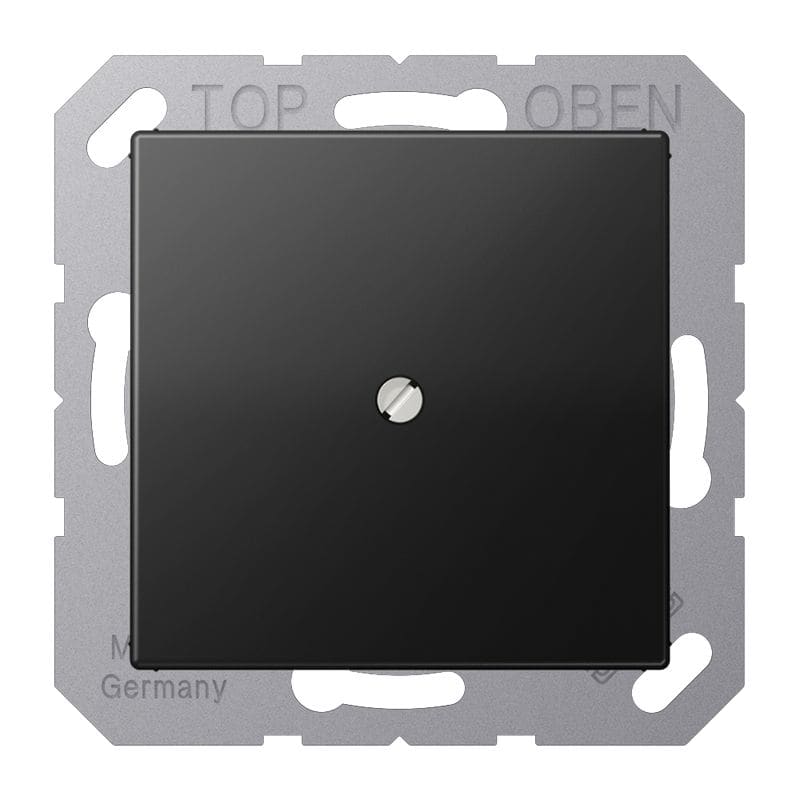 Jung - Enjoliveur + support sortie de fils / Série A 500 noir mat