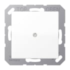 Jung - Enjoliveur + support sortie de fils / Série A 500 blanc mat