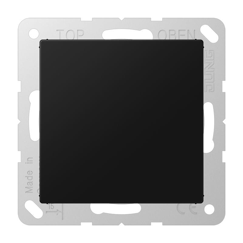 Jung - Enjoliveur obturateur avec support / Série A 500 noir mat