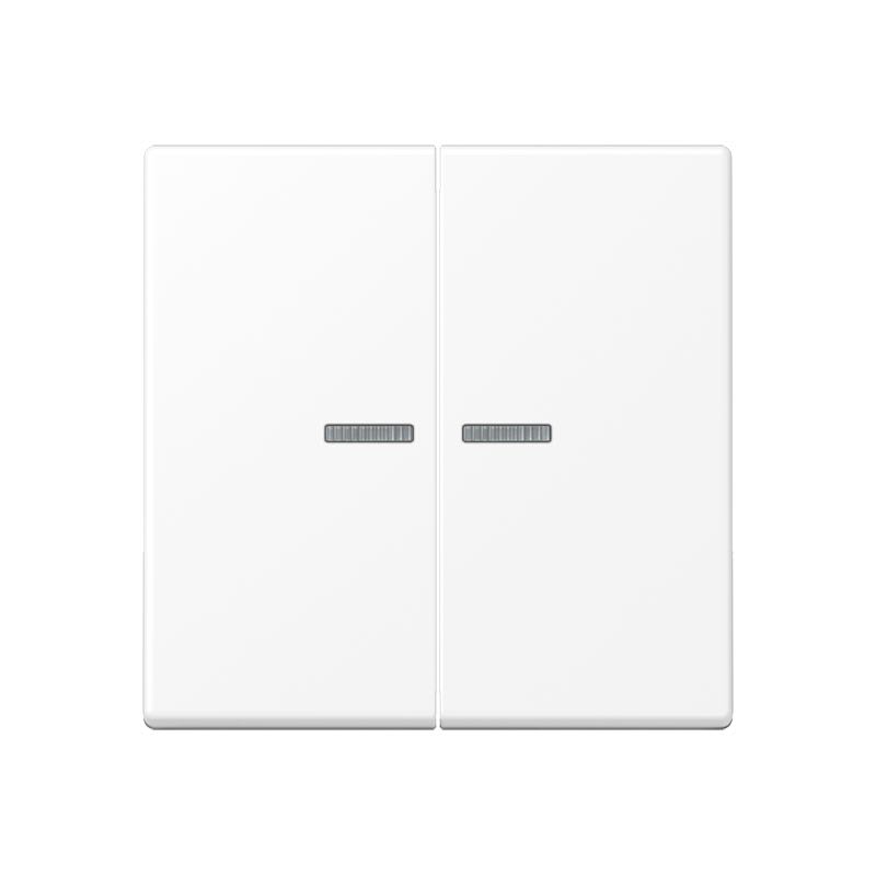 Jung - Enjoliveur double doigt à voyant crayon / Série A 500 blanc mat