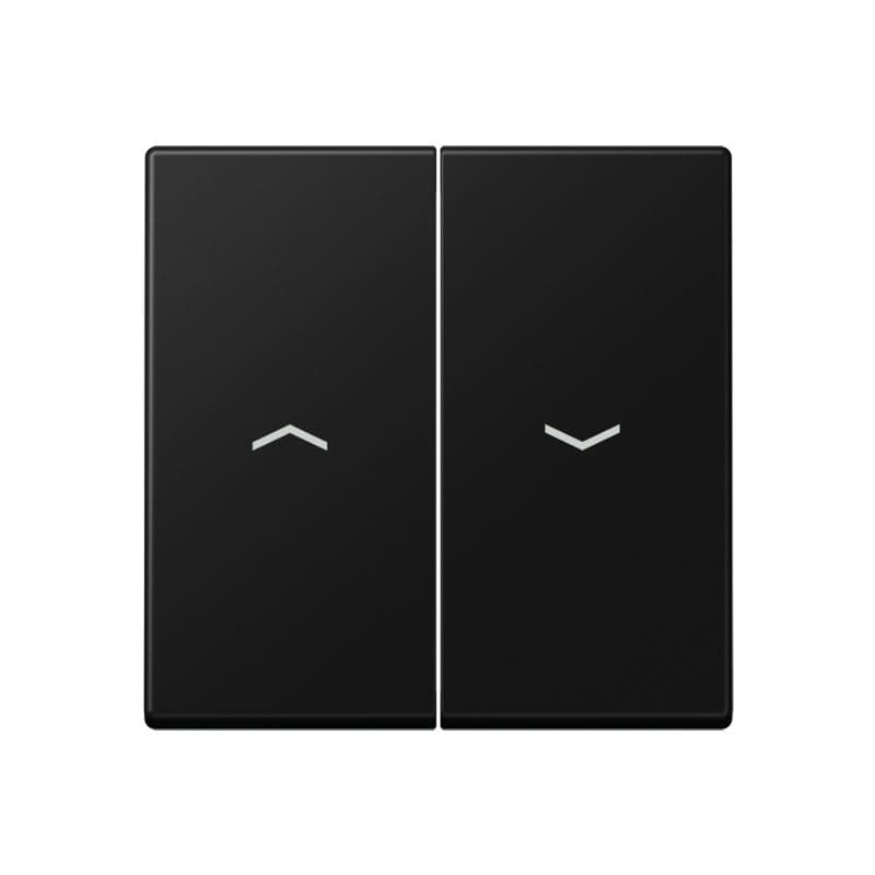 Jung - Enjoliveur double doigt cde volet roulant  / Série A 500 noir mat