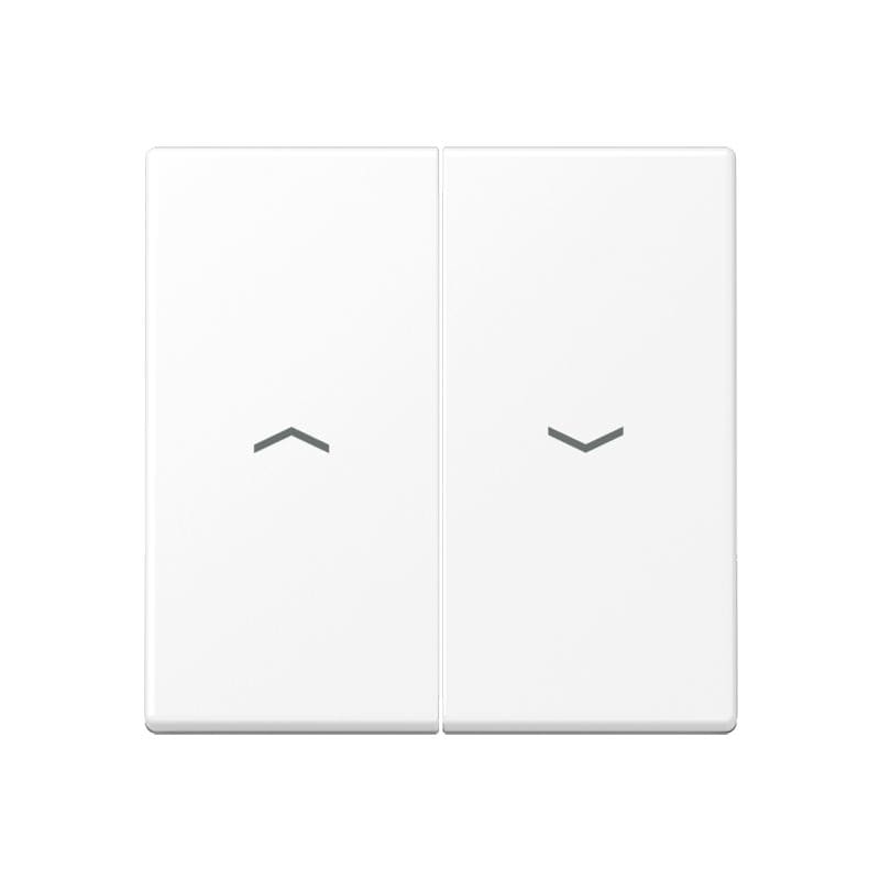 Jung - Enjoliveur double doigt cde volet roulant  / Série A 500 blanc mat