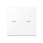 Jung - Enjoliveur double doigt cde volet roulant  / Série A 500 blanc mat