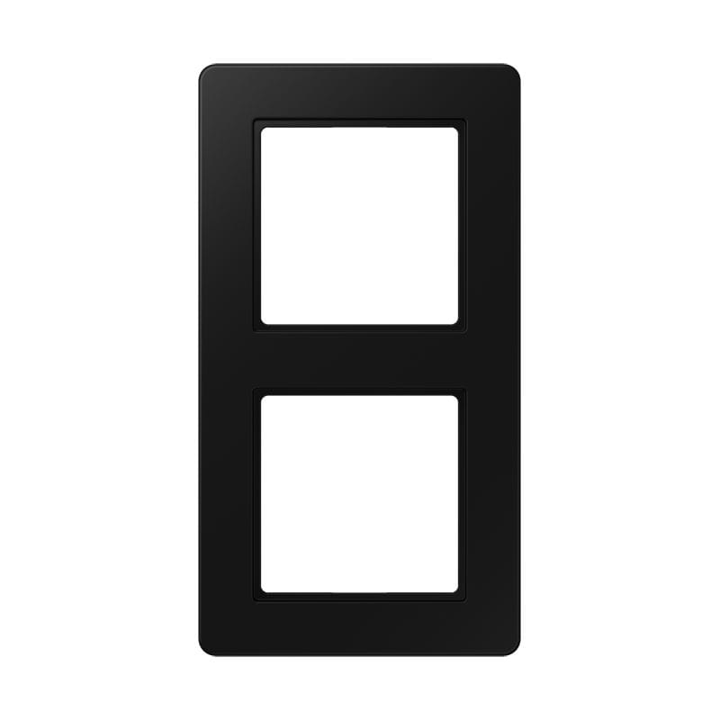 Jung - Cadre de finition 2 postes / Série A 500 Flow noir mat