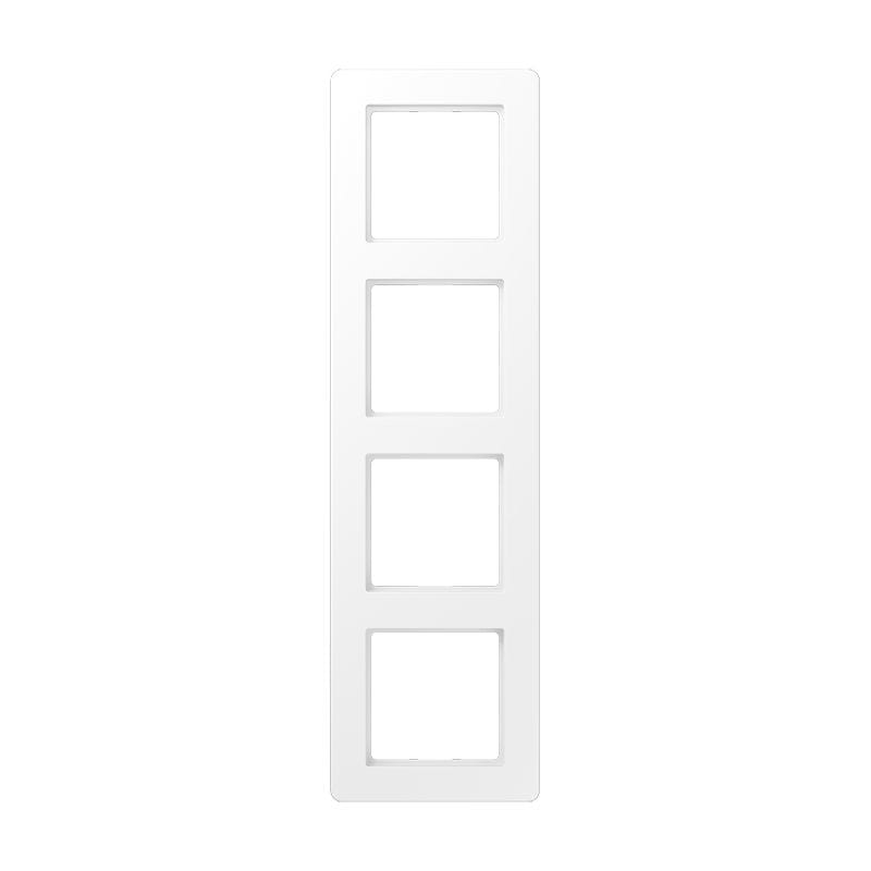 Jung - Cadre de finition 4 postes / Série A 500 Flow blanc mat