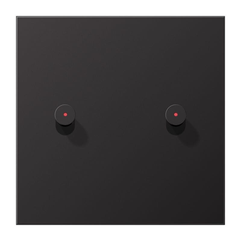 Jung - Enjoliveur simple à voyant avec 2 leviers Cône / LS 1912 Canon de Fusil - Dark