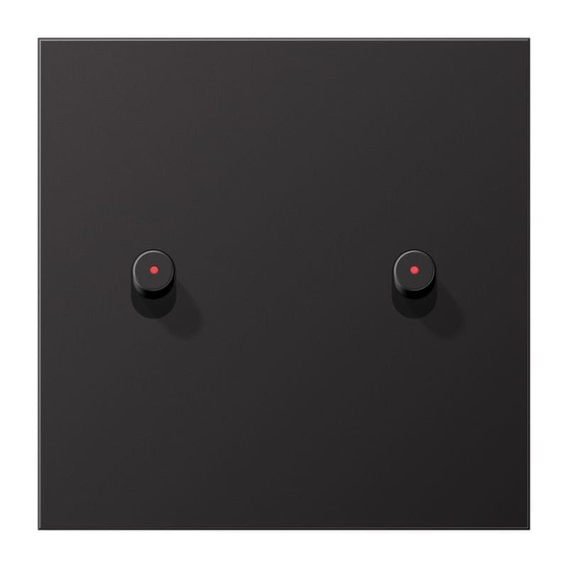 Jung - Enjoliveur simple à voyant avec 2 leviers Rond / LS 1912 Canon de Fusil - Dark