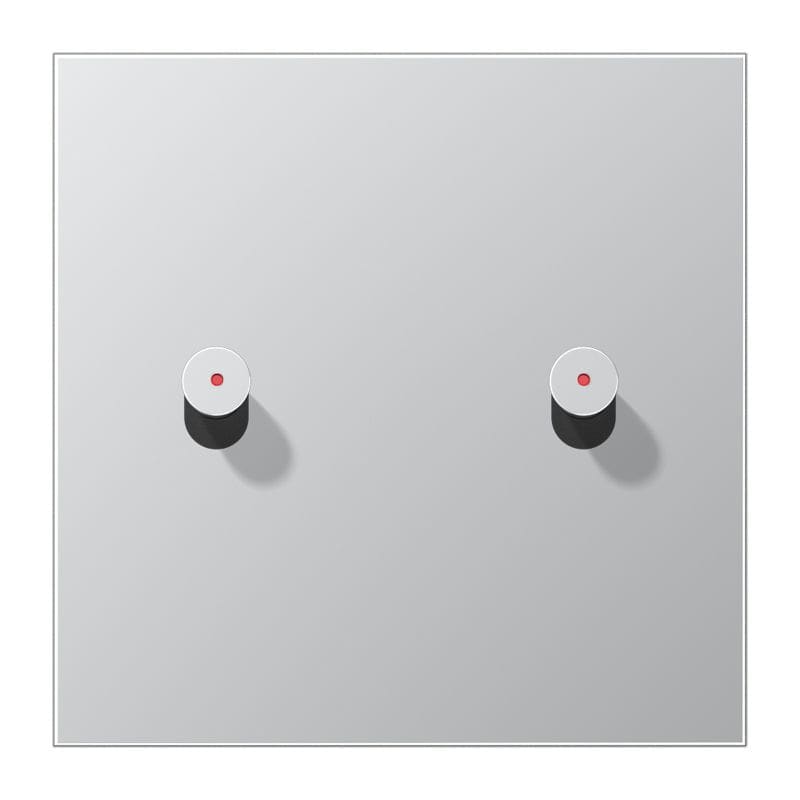 Jung - Enjoliveur simple à voyant avec 2 leviers Cône / LS 1912 Aluminium