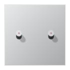 Jung - Enjoliveur simple à voyant avec 2 leviers Cône / LS 1912 Aluminium