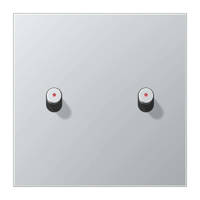 Jung - Enjoliveur simple à voyant avec 2 leviers Cylindre / LS 1912 Aluminium