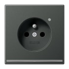 Jung - Prise 2P+T avec signal lumineux LED / LS 990 Anthracite