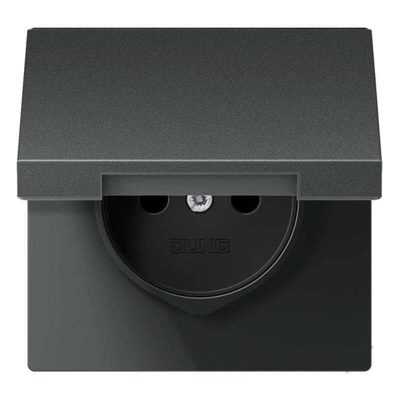 Jung - Enjo prise 2P+T avc couvercle / LS990 IP44 Anthracite