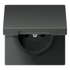 Jung - Enjo prise 2P+T avc couvercle / LS990 IP44 Anthracite