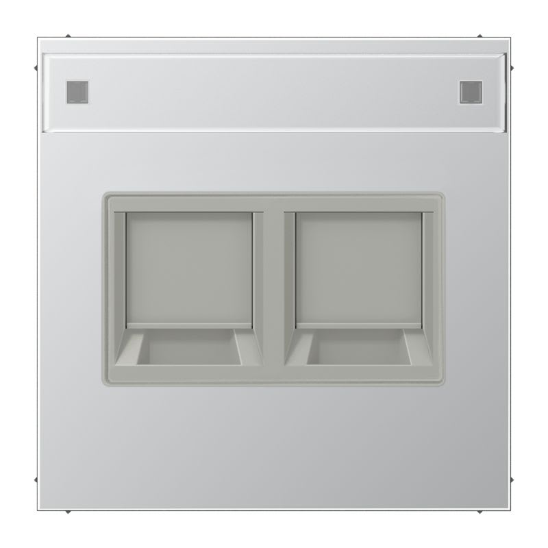 Jung - Enjo RJ 45 double avec PE / LS 990 Aluminium pour noyaux AT&T