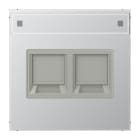 Jung - Enjo RJ 45 double avec PE / LS 990 Aluminium pour noyaux AT&T