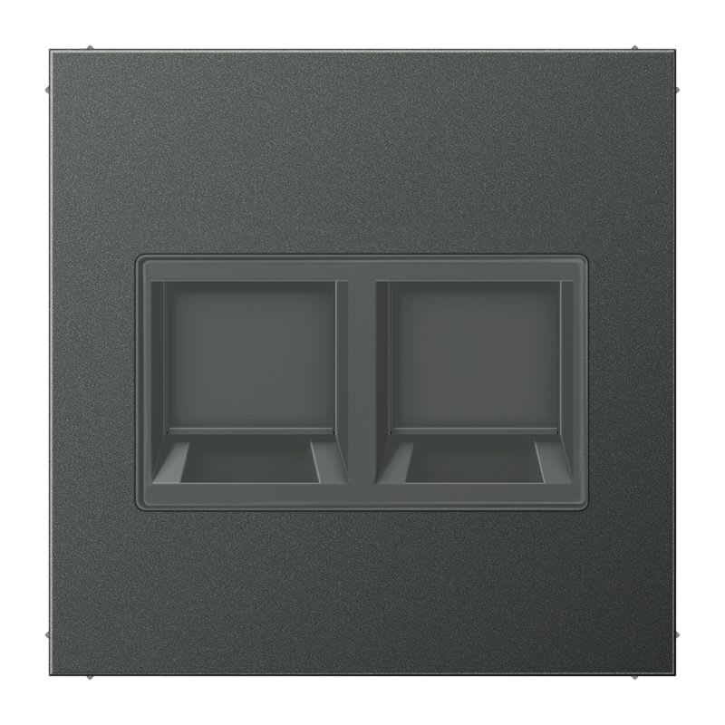 Jung - Enjo pour deux noyaux Modular Jack / LS 990 Anthracite