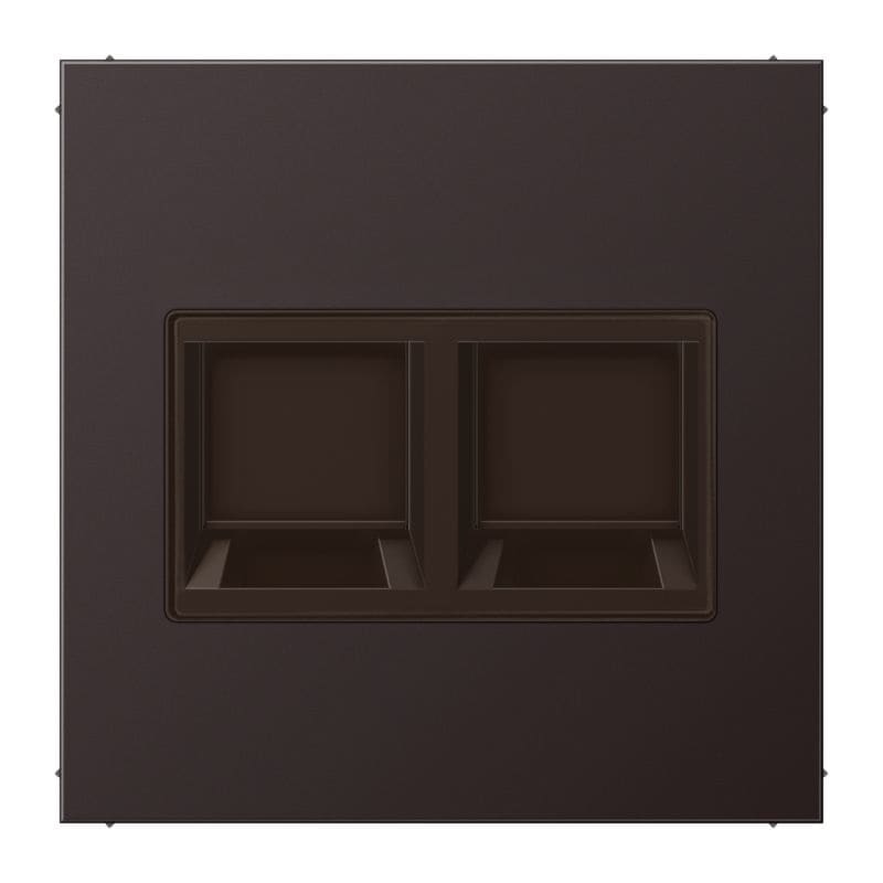 Jung - Enjo pour deux noyaux Modular Jack / LS 990 Dark (canon de fusil)