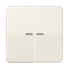 Jung - Enjo double touche à voyant pour méc BP-BCU F10 LSCD10xxxST / CD 500 Ivoire